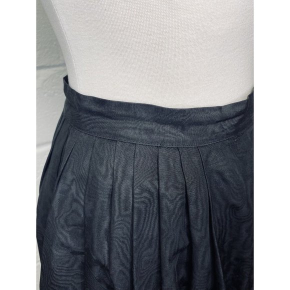Vintage 50s Full Circle‎ Skirt Black Moire Toni Owen Sportswear Small Pockets - Picture 3 of 16